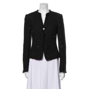 Armani Collezioni wool tweed pattern evening jacket